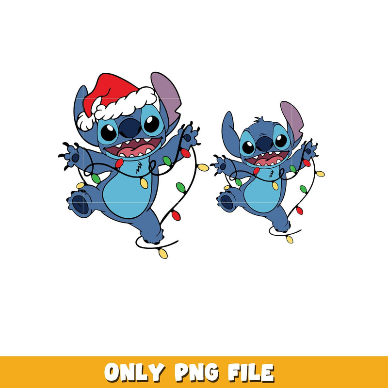 Stitch Christmas bundle png, Disney cartoon png, Digital download