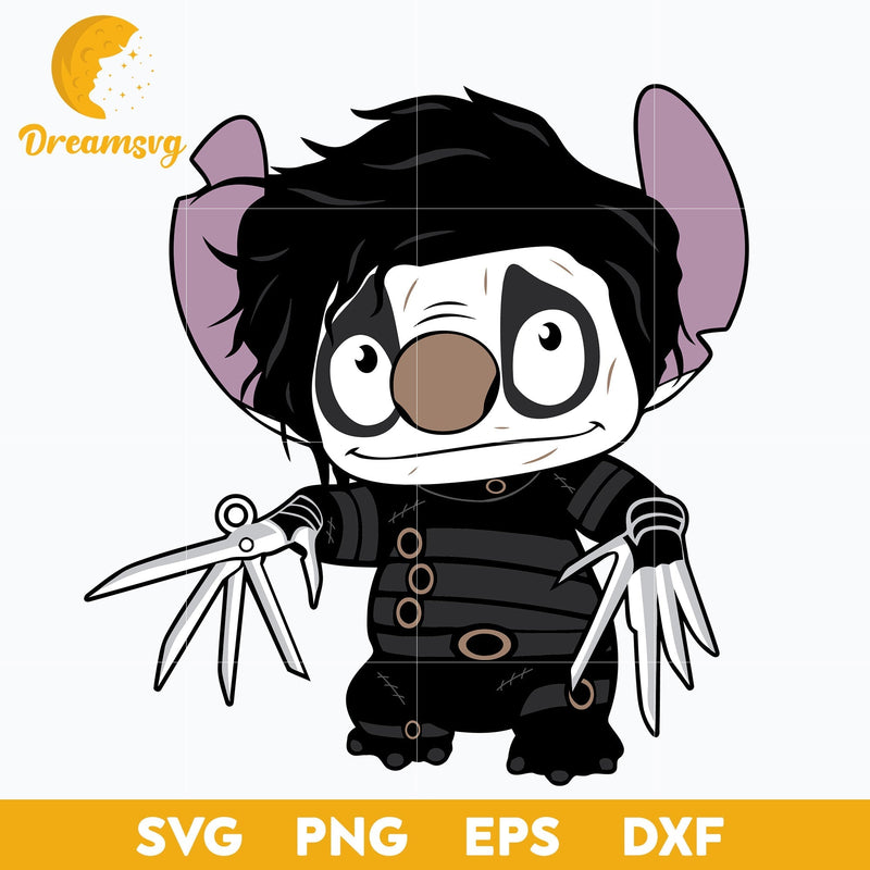 Stitch Edward Scissorhands Svg, Stitch Edward Scissorhands horror Svg, Stitch Halloween Svg, png, dxf, eps digital file.