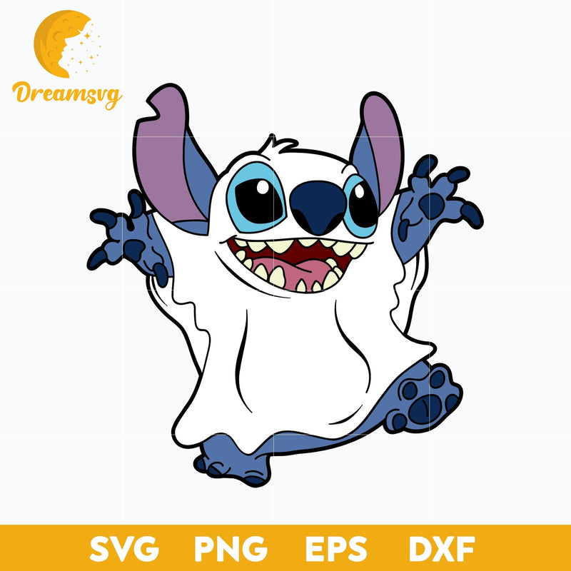 Stitch Ghost Halloween Svg, Stitch Ghost svg, Stitch svg, Halloween Svg, png, dxf, eps digital file.