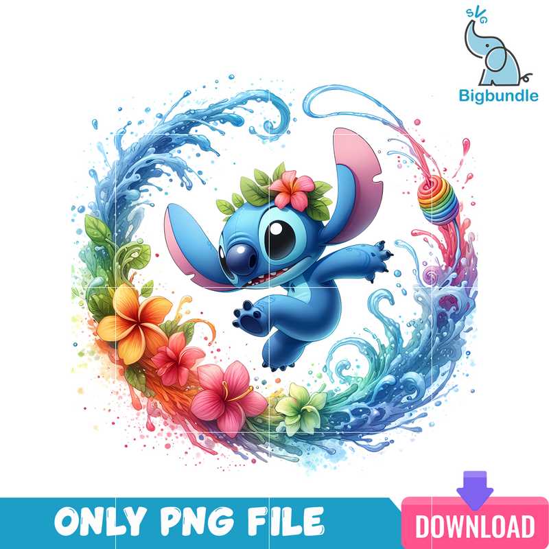 Stitch Surfing PNG