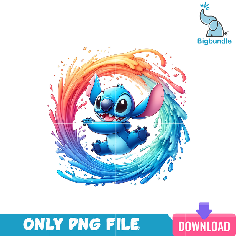 Stitch Color Frame PNG