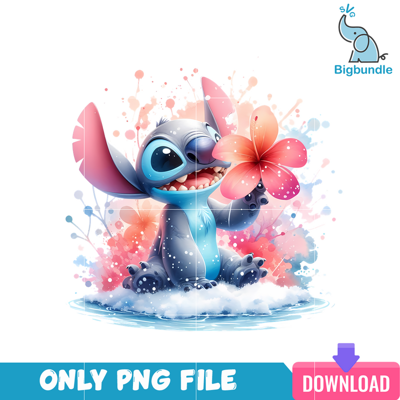 Stitch Summer Flower PNG