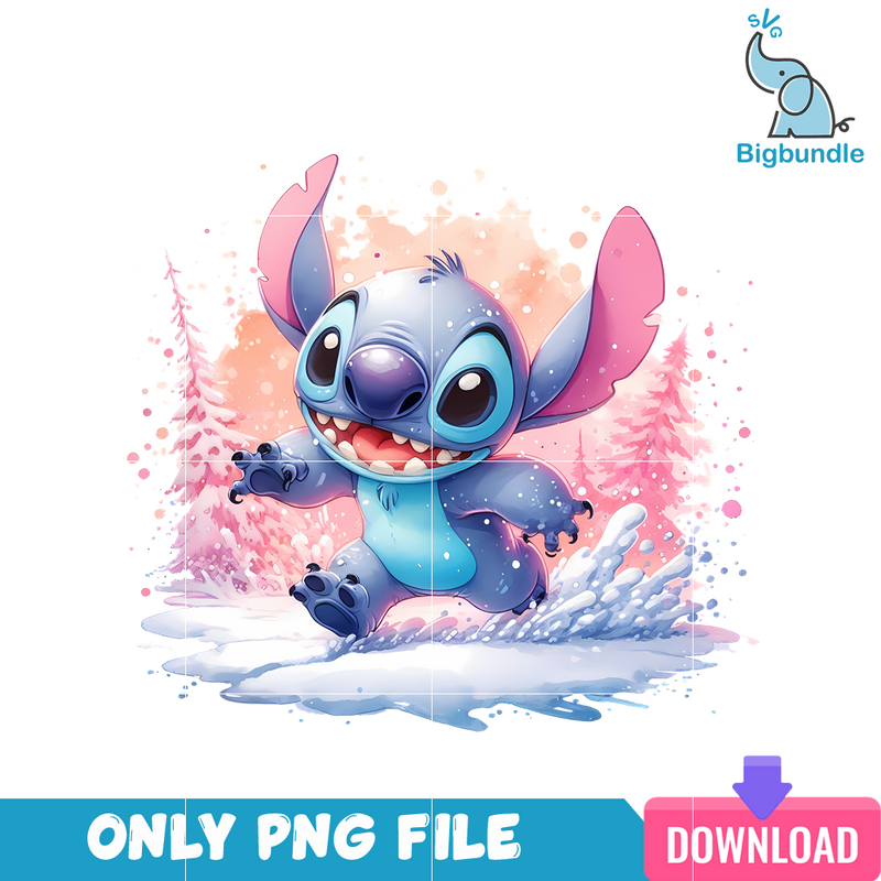 Stitch And Snow PNG