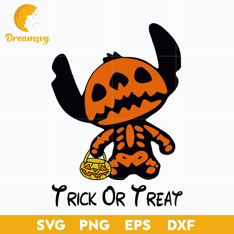 Stitch Trick Or Treat Halloween svg, Halloween svg, png, dxf, eps digital file.