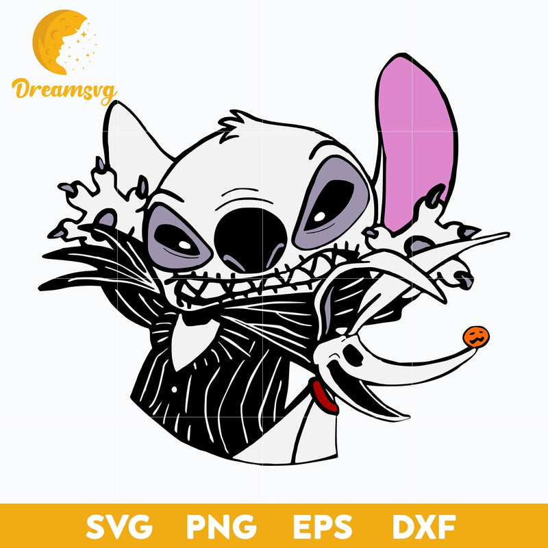 Stitch as Jack with Zero UnGlitched Halloween Svg, Stitch as Jack with Zero UnGlitched svg, Stitch svg, Halloween Svg, png, dxf, eps digital file.