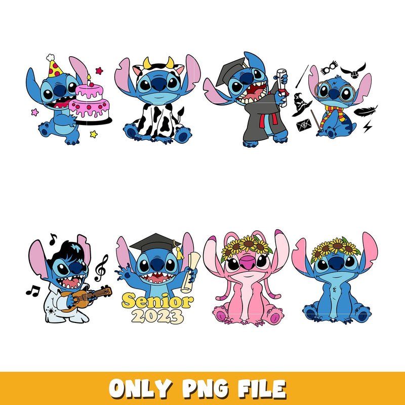 Stitch Halloween bundle png, Disney cartoon png, Digital download