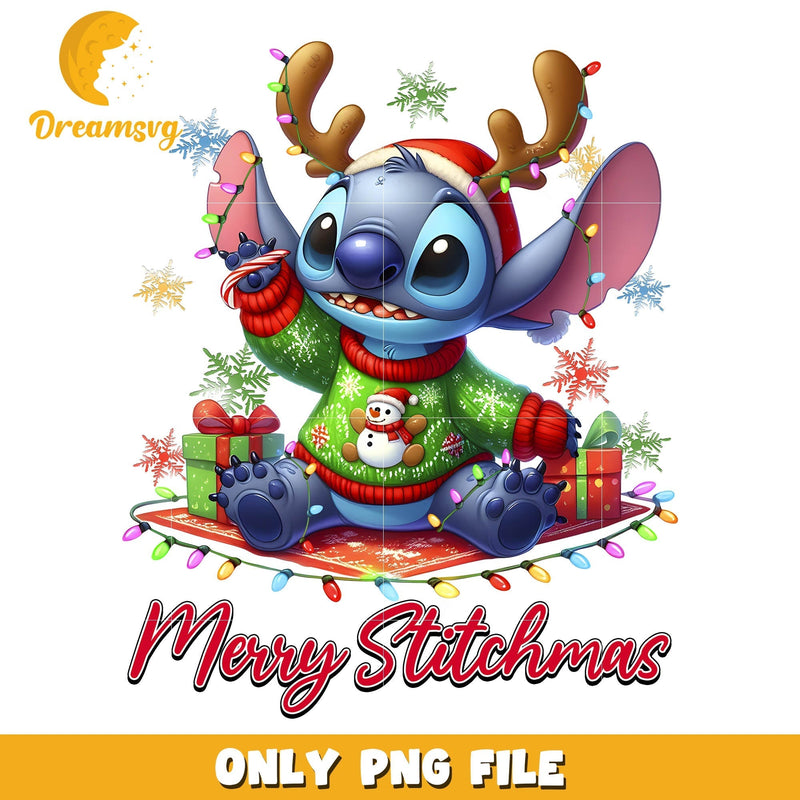 Stitch merry christmas png, stitch wallpaper png, christmas gift png