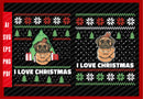Strong Woman Pug Dog Animal Lover Design, Dog Lover, I Love Christmas T-Shirt Design Eps, Ai, Png, Svg and Pdf Printable Files