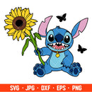 Sunflower Stitch Svg, Free Svg, Daily Freebies Svg, Cricut, Silhouette Vector Cut File