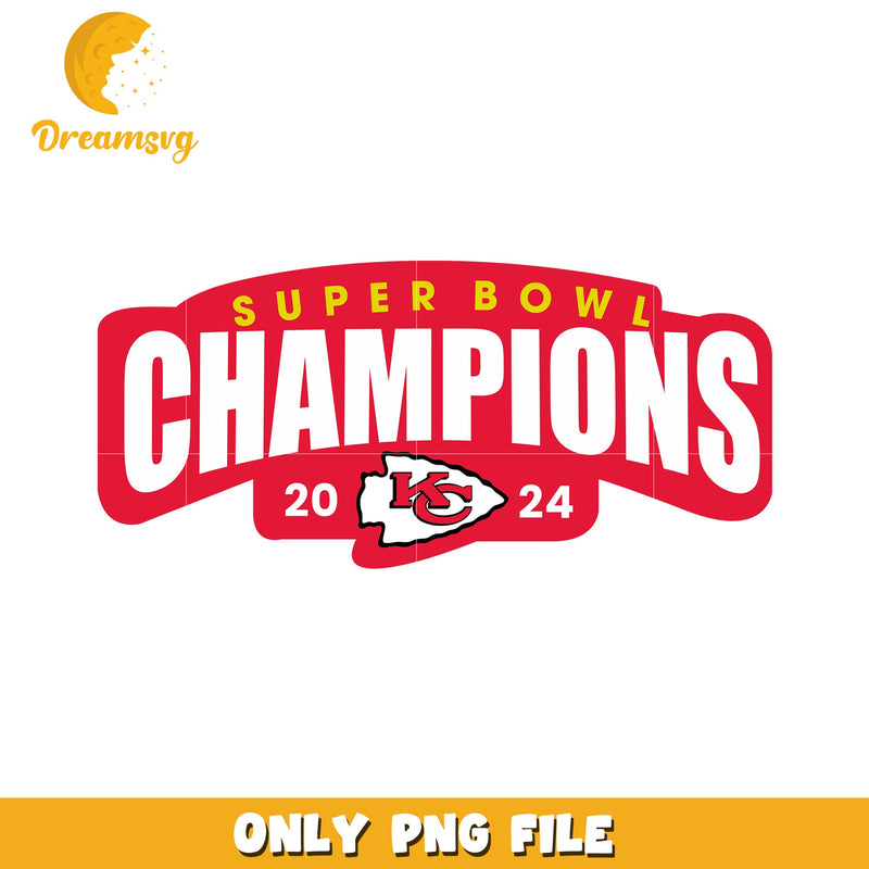 Super Bowl Champions 2024 Kansas City Chiefs PNG