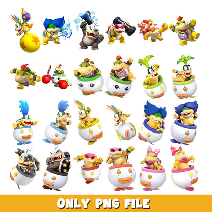 Super Mario SVG Bundle, Mario Birthday SVG, Super Mario Alphabet SVG, Mario Bros Clipart PNG Vector Files