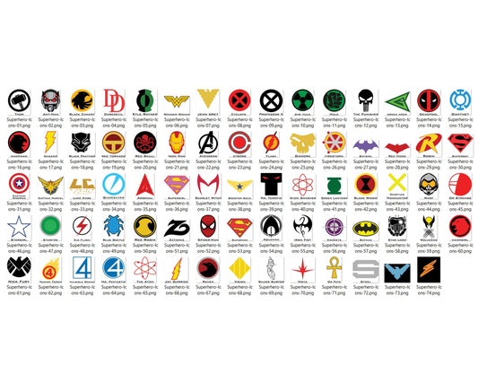 296+ Superhero Icons Svg Bundle, Marvel Svg, Avengers Svg, Cartoon svg, png, dxf, eps digital file