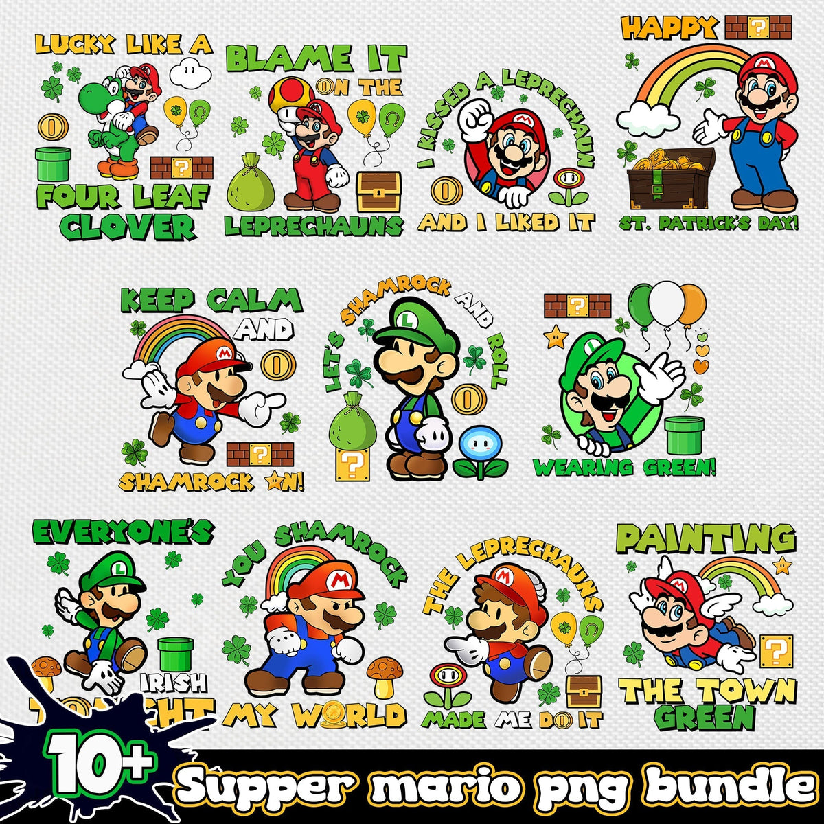 Supper mario 2024 cartoon png bundle