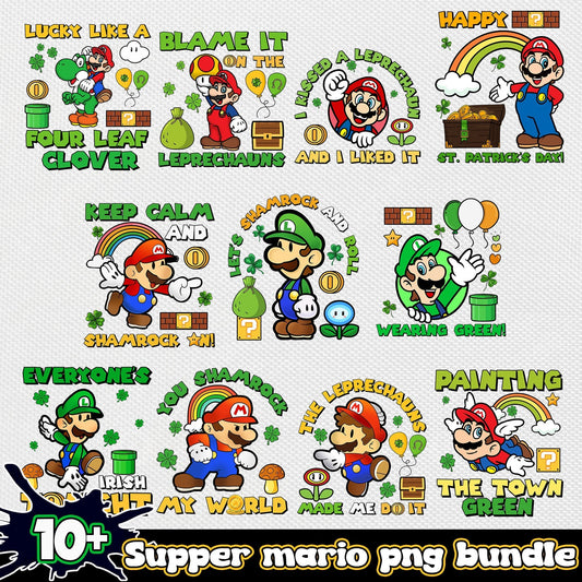 Supper mario 2024 cartoon png bundle