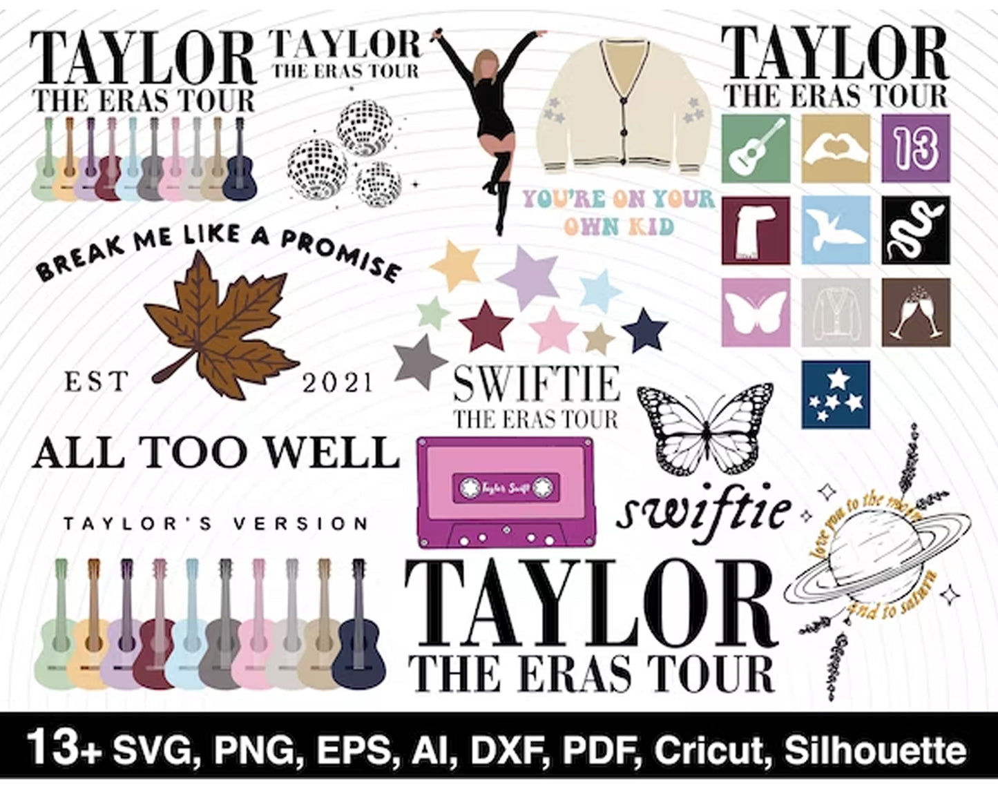 Taylor eras tour svg bundle, Speak Now Taylor's version, Instant download