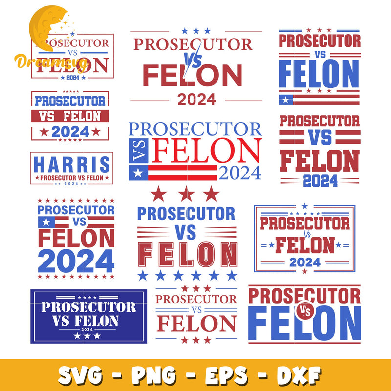 Prosecutor vs felon 2024 logo bundle svg, prosecutor vs felon svg