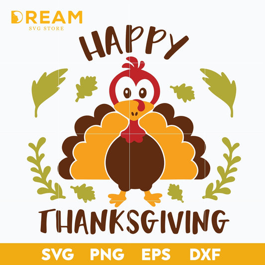 Happy thanksgiving svg, Thanksgiving day svg, png, dxf, eps digital file TGV0711202L