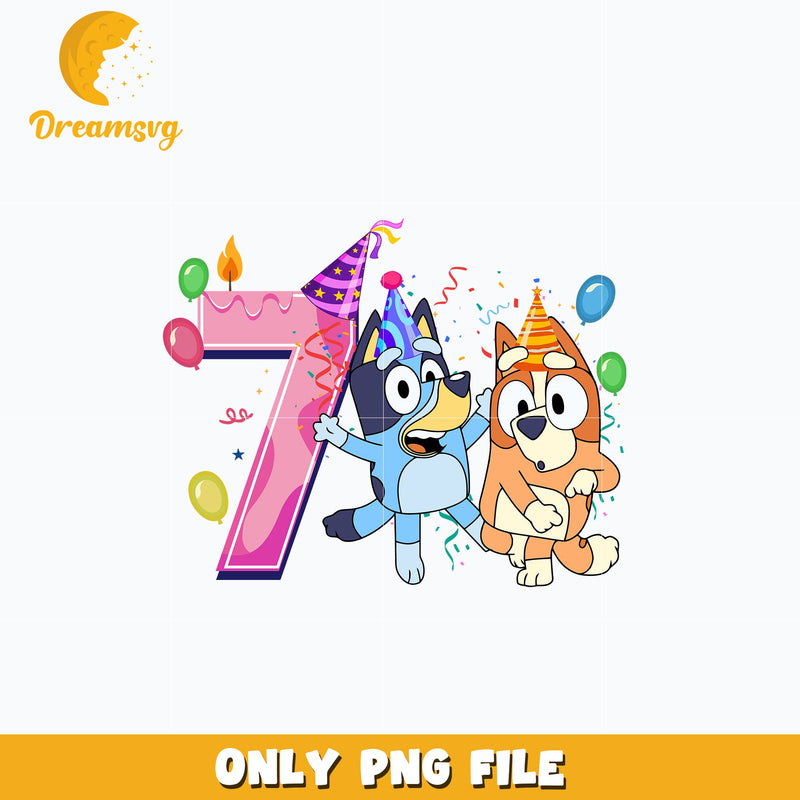 Bluey bingo 7th birthday png