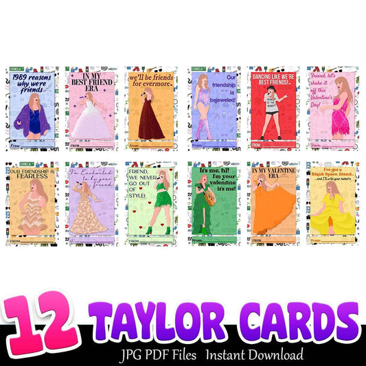 Taylor Cards Bundle Jpg Pdf 12+ Taylor Version Jpg Instant Download