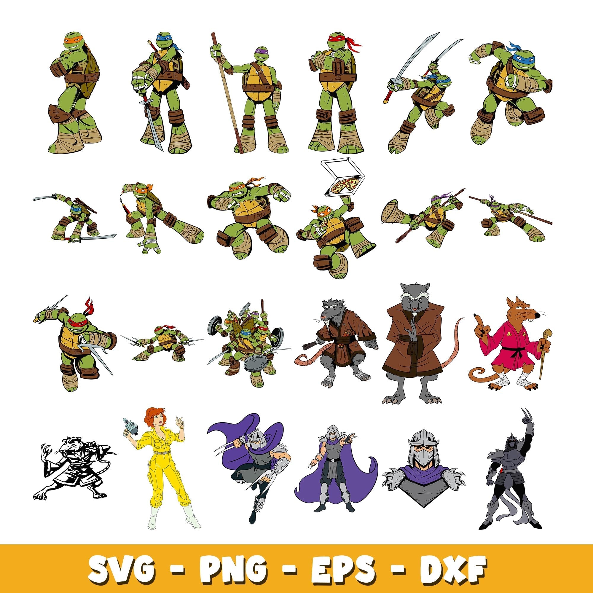 Power Rangers and Ninja Turtles svg, Ninja Turtles bundle svg, cartoon ...