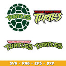 Ninja Turtles Clipart Bundle, Alphabet SVG, Teenage Mutant Ninja Turtles SVG Cut Files for Cricut / Silhouette, PNG DXF