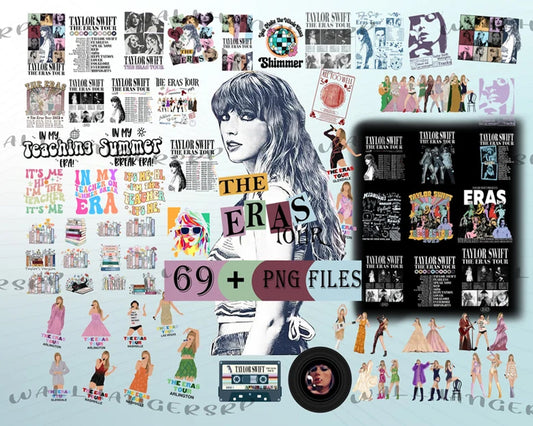 69+ Taylor eras tour png bundle - Instant download