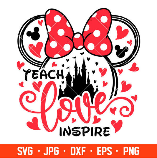 Teach Love Inspire Svg, Free Svg, Daily Freebies Svg, Cricut, Silhouette Vector Cut File