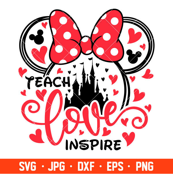 Teach Love Inspire Svg, Free Svg, Daily Freebies Svg, Cricut, Silhouette Vector Cut File