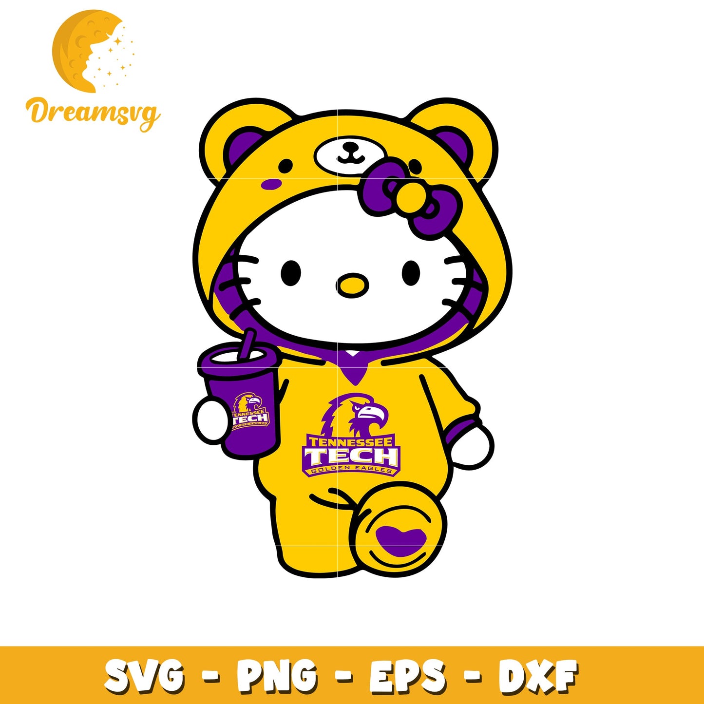 Tennessee Tech Hello Kitty SVG