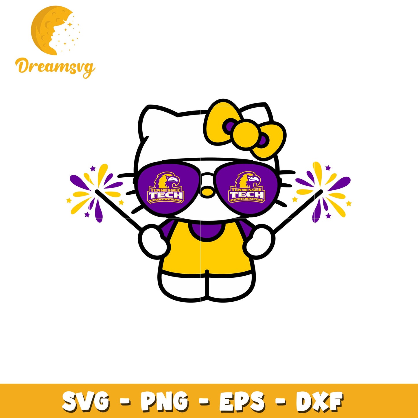 Tennessee Tech Hello Kitty SVG Design