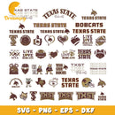 Texas state bobcats logo bundle svg, texas state bobcats football svg
