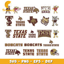 Texas state university logo bundle svg, texas state logo svg
