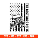 The Best Dads Drive Jeeps Svg, Offroad Svg, Outdoors Svg, Outdoor Life Svg, Cricut, Silhouette Cut File