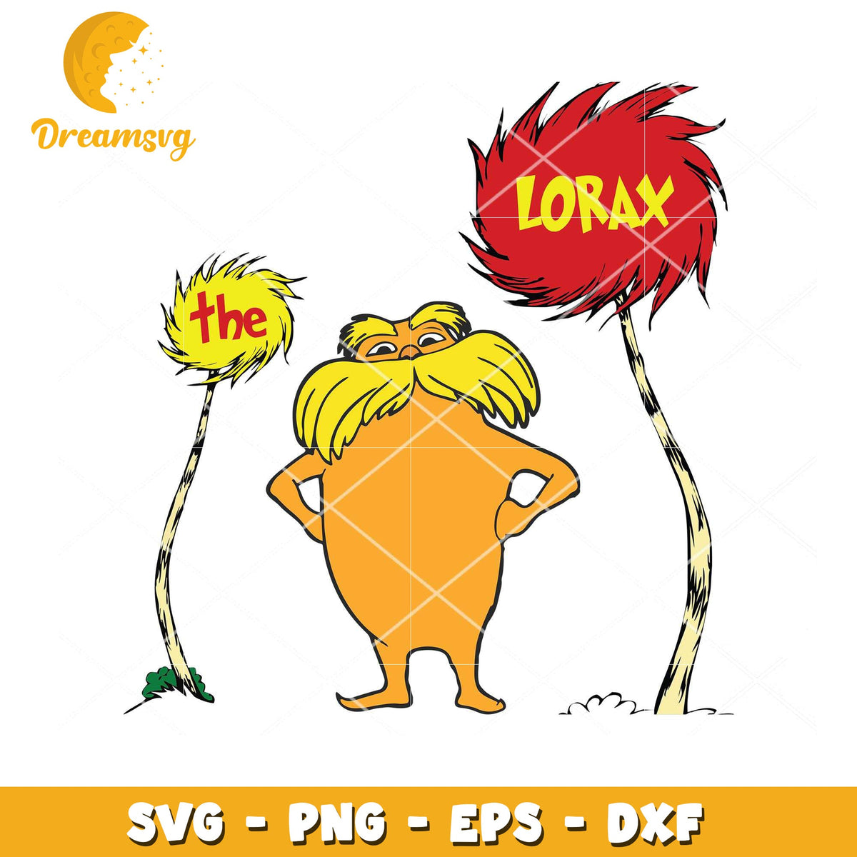 The Lorax Character SVG Instant Download for Crafts and Decor