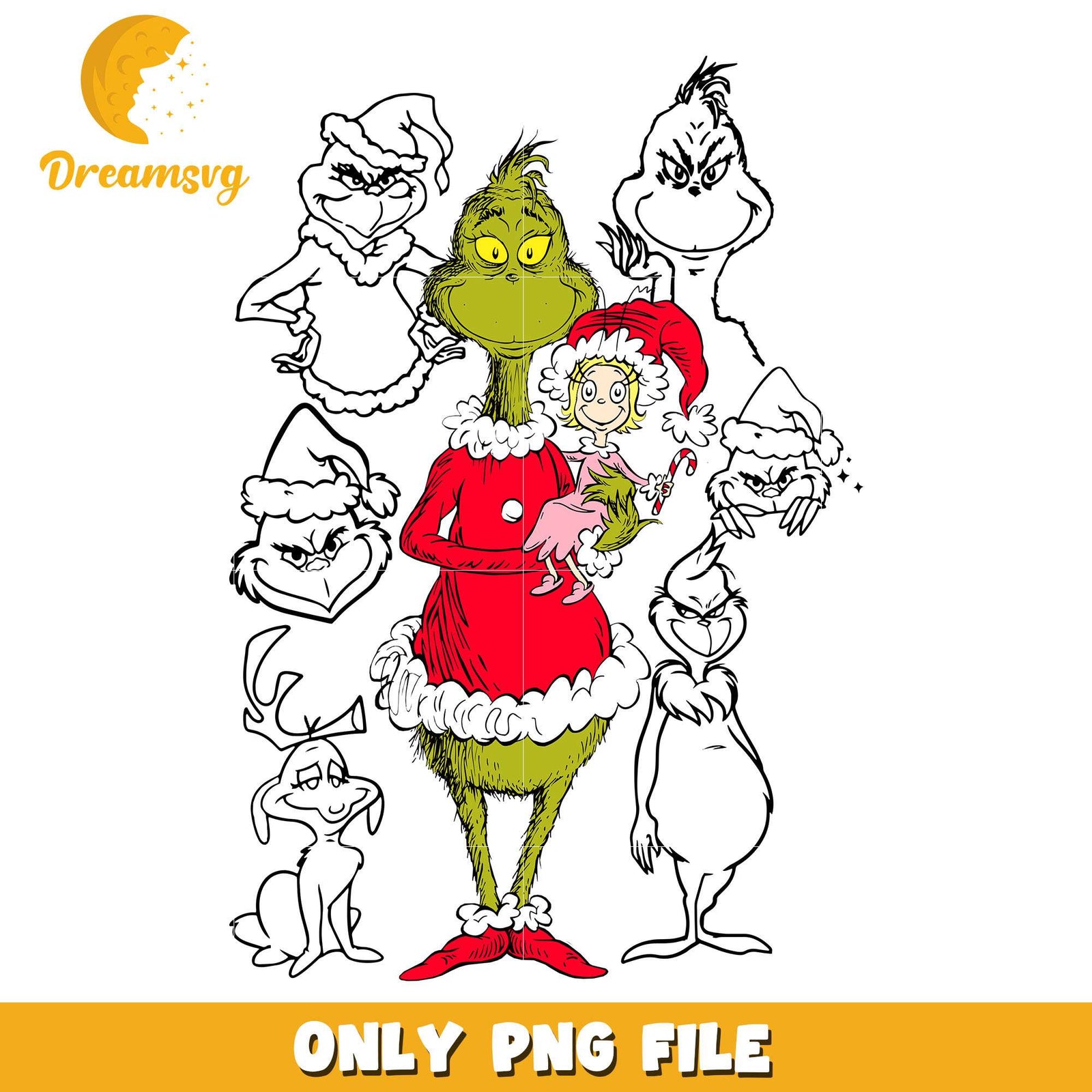 The grinch character santa claus png, grinch png, christmas png