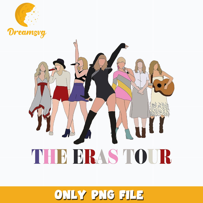 The eras tour versions png, the eras tour 2023 png, eras list song png