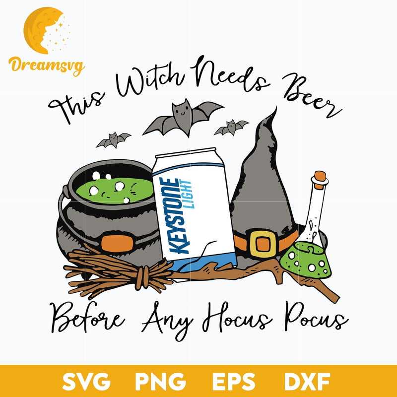 This Witch Needs Beer Keystone Light svg, Halloween svg, png, dxf, eps digital file.