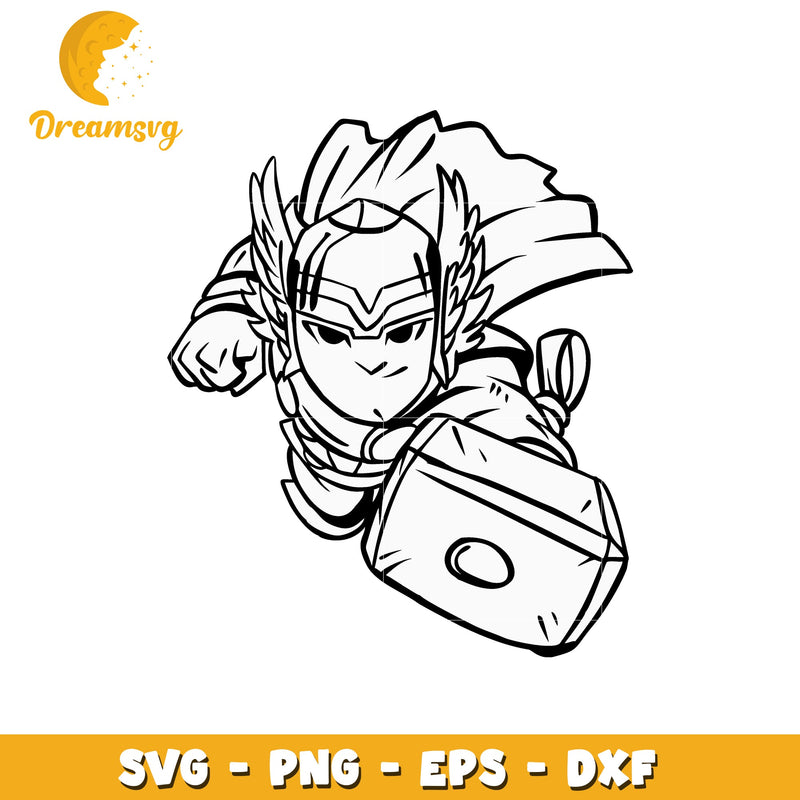 Thor SVG Cut File PNG, EPS, DXF