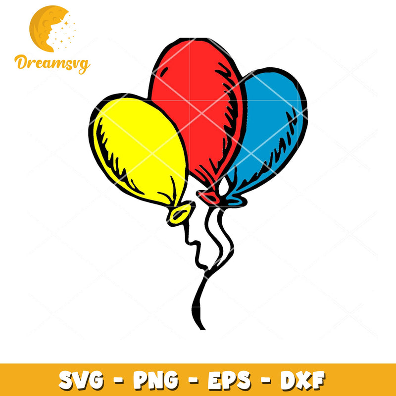 Three Balloons SVG Cut File