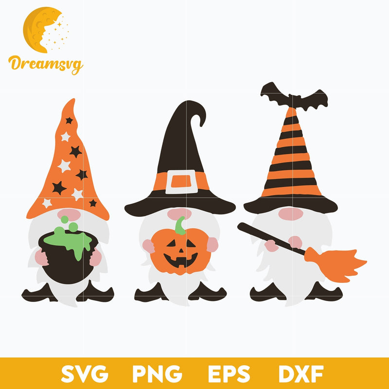 Three Gnome Halloween svg, Halloween svg, png, dxf, eps digital file.