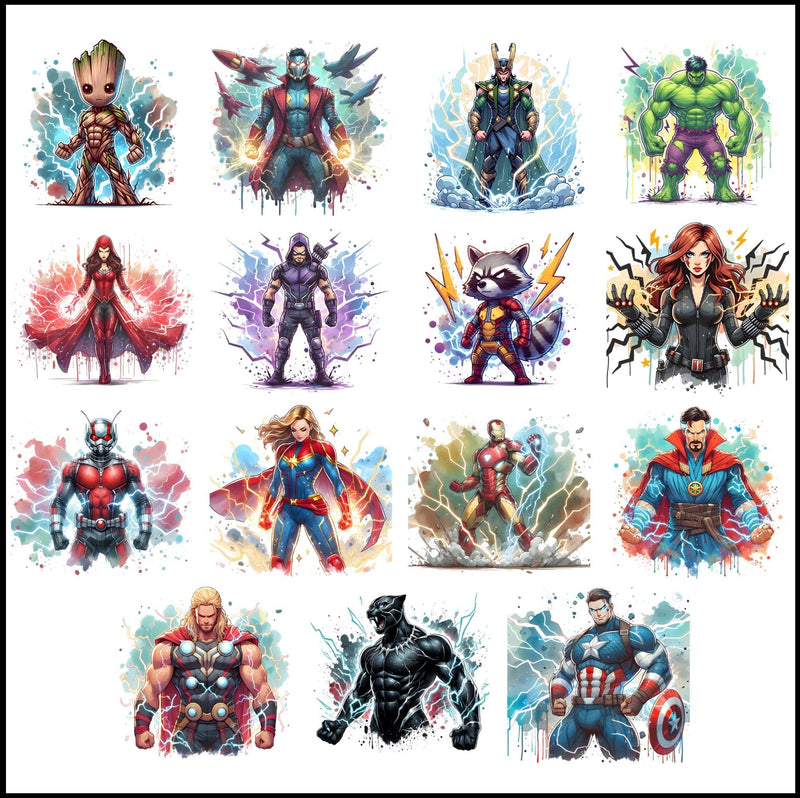 Thunder Marvel Png Bundle, Super Heroes Png Bundle