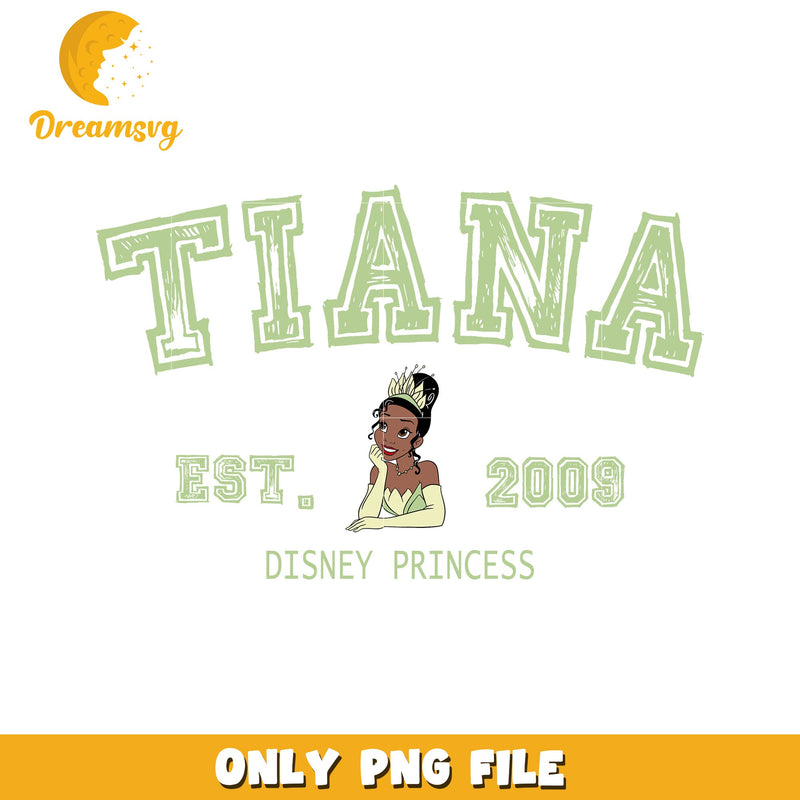 Tiana Disney Princess PNG File with Established Year 2009