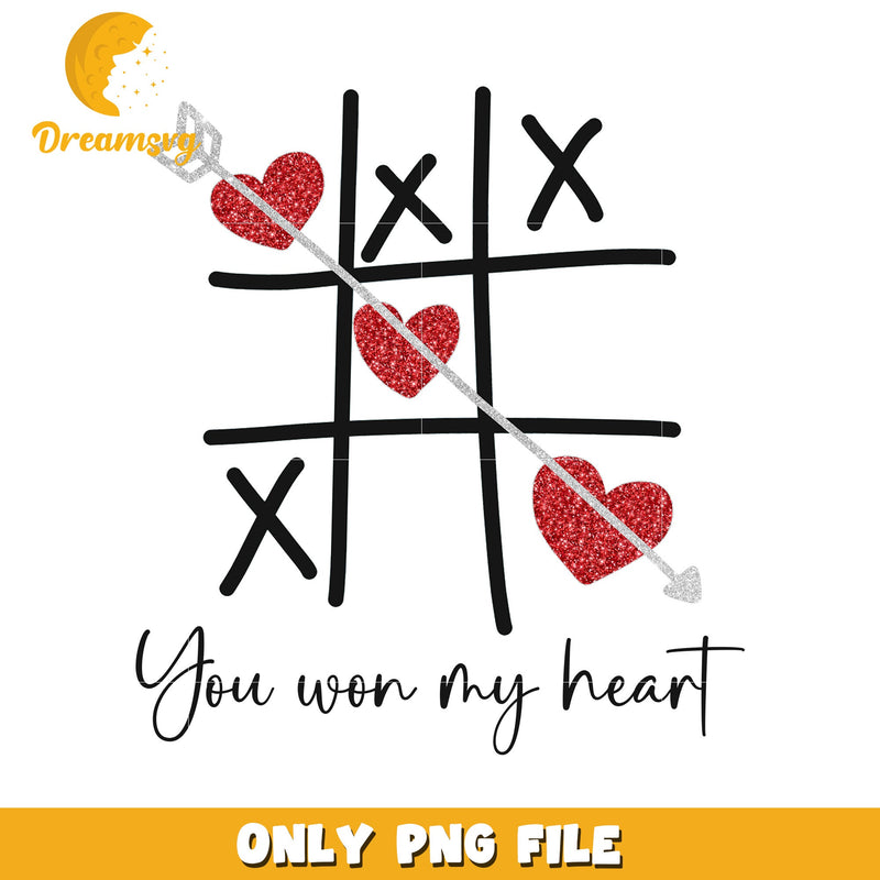 Tic Tac Toe Hearts PNG Valentines Day