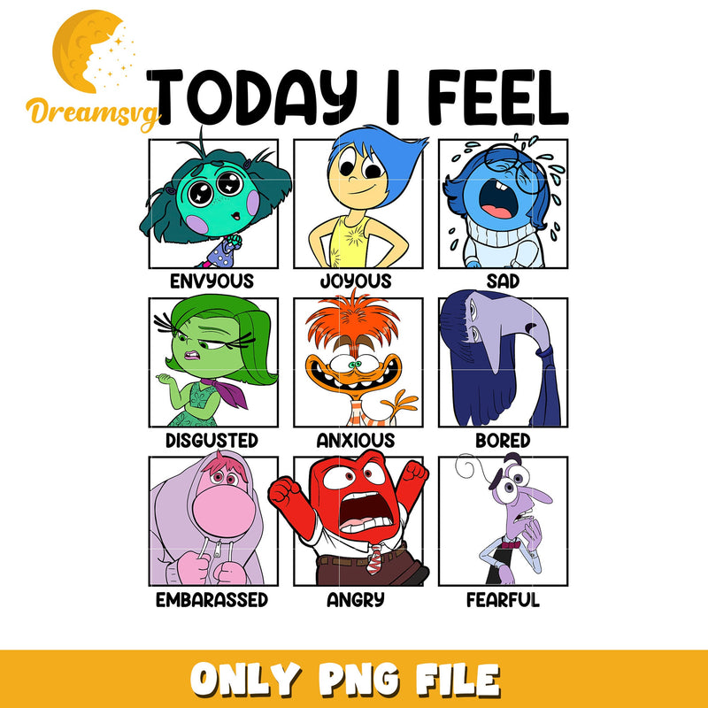 Today I Feel Emotional Expressions PNG Graphic Download