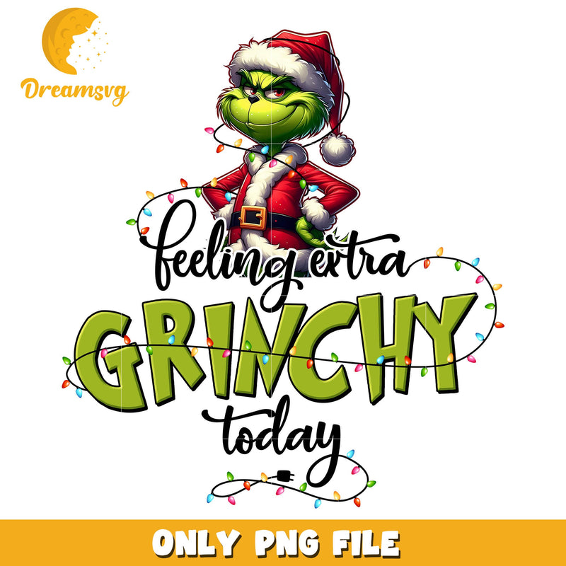 Today feeling extra grinch png, cartoon christmas grinch png