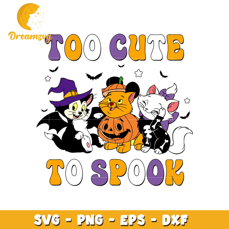 Too cute to spook halloween costumes svg, spooky svg, halloween svg