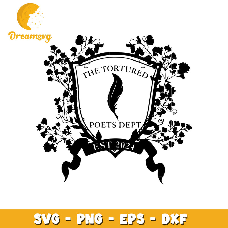 Tortured poets department crest svg, tortured poets svg, logo svg