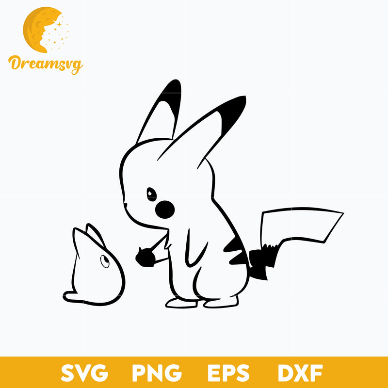 My Neighbor Totoro Svg, Pikachu Totoro Svg, cartoon svg, png, dxf, eps digital file