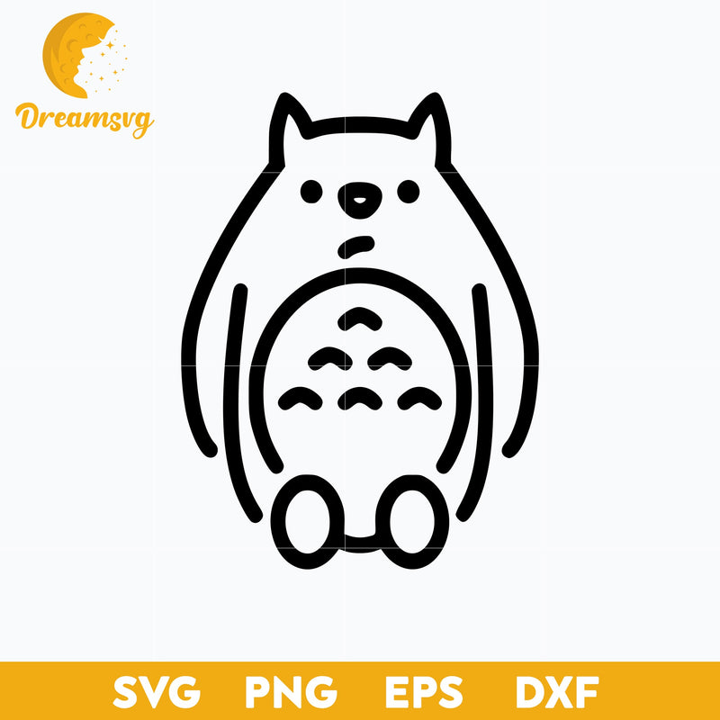 My Neighbor Totoro Svg, Totoro Svg, cartoon svg, png, dxf, eps digital file