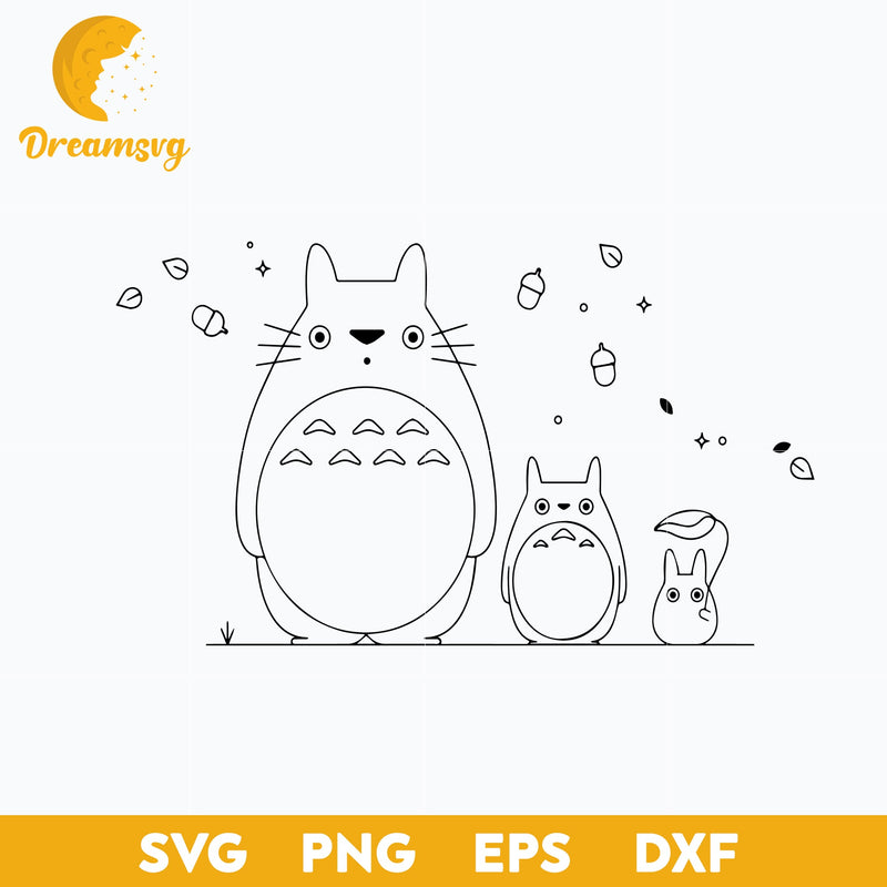 My Neighbor Totoro Svg, Totoro Svg, cartoon svg, png, dxf, eps digital file